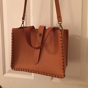 Madewell Whipstitch Mini Leather Tote Bag